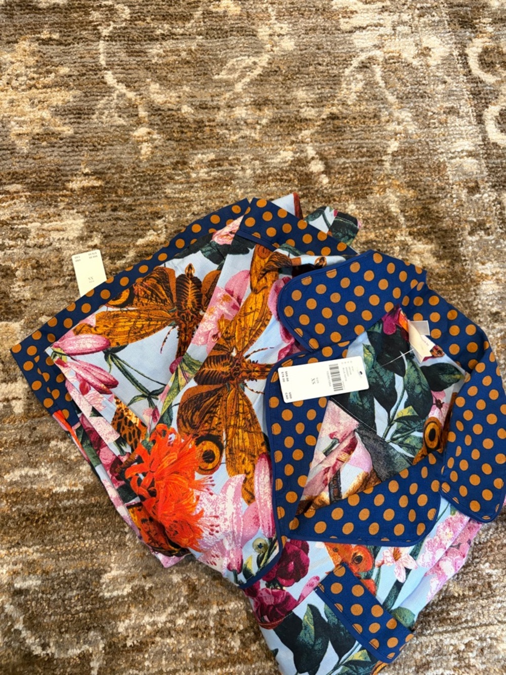 Anthro Floral & Butterfly Printed Women’s Pajama top and Pants- Pink Multi NWT - Picture 4 of 6
